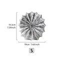 Modern minimalist silver resin conch shell flower vase decorative ornament in size S - S / Silver Foil