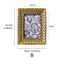 Vintage Gold-Fotorahmen mit Spiralstruktur und Wellenrand, Details zu Größe von Stil B - Rechteckiger Stil (B) / 12.1cm x 10cm / Altgold