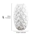 Grote moderne witte geometrische decoratieve vaas met ananaspatroon voor bloemstukken - Maat L / Wit