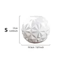 Moderne witte geometrische facetvaas maat S hoogte 17cm breedte 19,5cm voor decor - Maat S / Wit