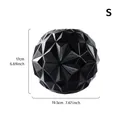 Kleine zwarte geometrische vaas ananastextuur, afmetingen 17x19,5 cm - Maat S / Zwart