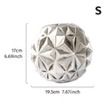 Stijlvolle moderne Noordse zilveren geometrische vaas voor droogbloemen S 17x19.5cm - Maat S / Zilver
