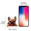 French Bulldog resin wall sticker with red bow tie and measurements for home decoration - Brown French Bulldog (Style F) / 7.3x6.2cm