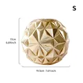Moderne Noordse gouden geometrische gefacetteerde bolvaas, maat S, 17 cm hoogte maat - Maat S / Goud