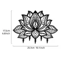 Schwarzer Lotus-Schlüsselhalter für die Wand mit Maßen 17,5 cm Höhe und 25,7 cm Breite - Lotus Eisen Hängende Verzierung (Schwarz) / 5 Haken