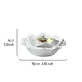 Quemador de incienso en forma de rosa blanca con medidas de 10 cm de ancho y 4 cm alto - Rosa Blanca (Con Bandeja de Metal) / Diámetro 10cm