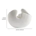 White semi-circular resin vase with textured finish for modern home decor - White