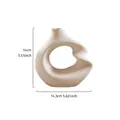 Vase abstrait nordique en résine spirale couleur sable avec dimensions 14x14,3 cm - S / Beige Mat