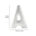 Minimalist white resin A-shaped vase with dimension markings for home and office decor - A-Shape Style - White (S) / S / White