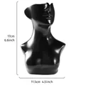 Minimalist black human torso shape resin flower vase for creative home artistic decor - Glossy Human Body Shape / Black