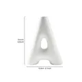 Modern minimalist white resin A-shaped vase with height 20.4cm and width 15.6cm - A-Shape Style - White (M) / M / White
