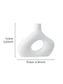 Witte Scandinavische minimalistische O-vormige harsvaas met 13,3 x 15,5 cm maat. - S / Wit