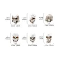 Set of six vintage resin skull fridge magnets for creative Halloween home decor - Retro Skull (X Set of Six Skulls Fridge Magnet) / 6 Pieces