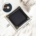 Vintage European black and gold magnetic mini photo frame for wall DIY decor 11.5cm - Baroque Rectangle Style (A62)