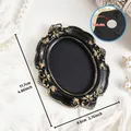 Vintage black and gold European oval magnetic photo frame for DIY wall decoration - Wavy Oval Style (A61)
