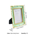 Cornice vintage in resina verde menta con intaglio floreale dorato 4x6 pollici - 6inch green