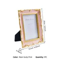 Cornice portafoto rosa in resina 15,3x20 cm con bordo dorato decorativa - 6-inch Pink