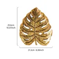 Décoration murale artistique feuille de monstera dorée 25,6x21,3cm art en résine vieillie - Feuilles de monstera vieillies