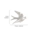 Elegant white European vintage swallow wall sculpture, decorative bird figurine for home decor - White Swallow Wall Decor (S) / Small