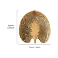 Décoration murale artistique en résine de feuille tropicale or vieilli avec taille - Feuilles de ginkgo vieillies