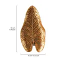 Décoration murale en résine feuille dorée antique, dimensions 30,4 x 16,4 cm - Feuilles d'olivier vieillies