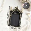 Vintage Gothic mini black and gold magnetic photo frame, 9.5x6.5cm size for DIY decor - Gothic Shield Mini Style (A63)