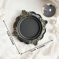 Vintage European style black and gold magnetic mini frame with 11.2cm dimensions shown - Baroque Ornate Style (A83)