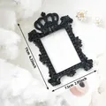 Vintage black crown photo frame photography prop with detailed dimensions 11x7.5cm - Prop Style M (道具M-黑)