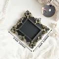Vintage European mini black and gold magnetic photo frame with specific dimensions shown - Small Vintage Frame (A85)
