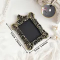 Vintage European style mini black and gold magnetic photo frame decoration - Scroll Vintage Style (A86)