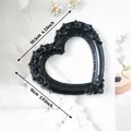 Vintage black heart-shaped mini photo frame photography prop with 10.5cm dimensions - Prop Style K (道具K-黑)