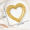 Cadre décoratif doré en forme de cœur pour photographie et bijoux, taille 10,5 cm. - Prop k-gold