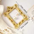 Cadre décoratif doré de style baroque élégant pour accessoires photo 11,6x8,7 cm - A86 Prop - Or