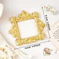Cadre miniature ornementé doré vintage accessoire photo 10,2x9,1cm pour bijoux - A84 props-gold