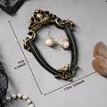 Vintage baroque style decorative frame photography prop with gold and black finish - Rectangular Baroque Style (Prop C) / 11x7.7cm / Black & Gold