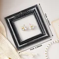 Retro black silver resin photo frame prop 11cm square with vintage floral relief design - Square (11cm)