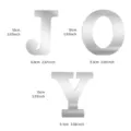 Silver mirror JOY letter ornaments made of PVC foam board for home desktop decoration - Mirror JOY Letters / Silver