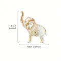 Elegante figura de elefante de cristal dorado con especificaciones de tamaño - Elefante Con Trompa Levantada (Ámbar B) / Ámbar