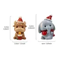 Detaillierte Abmessungen für süße Weihnachts-Harzfiguren Kuh und Elefant Deko - Kalb Und Elefant Set / Kalb Und Elefant Weihnachtsset