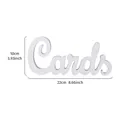 White PVC foam board script Cards letter sign for wedding and event decor 22x10cm - Cards Cursive Letter Ornament / Mirror Silver
