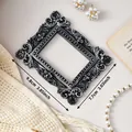 Mini cadre photo gothique vintage noir et argent pour photographie de bijoux - 9.8x7.7cm