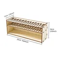 Multifunctional wooden multi-hole organizer rack for makeup brushes and craft tools - Multi-hole Storage Rack (M Wooden Pen Stand) / Beige
