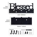 Mensola da parete in legno nero Blessed con dimensioni e kit di accessori per montaggio - Scaffale a Parete (MB23-Nero) / Nero