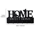 Schwarze Home Sweet Home dekorative Wandhakenleiste mit Schmetterlingsdesign und 6 Haken - 6 Haken / Schwarzer Schmetterling HOME Stil
