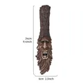 Decorazione murale vintage in resina corteccia d'albero con volto di vecchio scultura - Stile A (X-Spirito-Albero-A) / 24x6cm