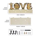Animal themed wooden LOVE wall decor shelf parts and hardware accessories - LOVE Letter Style (MB27) / Natural Wood Color