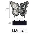 Schmetterling Wandregal aus Holz mit Sonne Mond Design inklusive Zubehörabmessungen - Sonne und Neumond Stil (MB30)