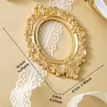 Vintage gold European resin photo frame with dimensions 10.9x8.1x0.8cm for SKU display - Classic Rectangular Style / A58-Retro Gold