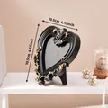 Vintage black and gold heart-shaped relief photo frame with 10.5cm dimensions - 10.5cm
