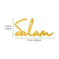 Eleganter goldener Salam Schriftzug aus Hartschaumplatte, 21,3 cm Tischdekoration - Spiegel Buchstabe (Salam) / Gold